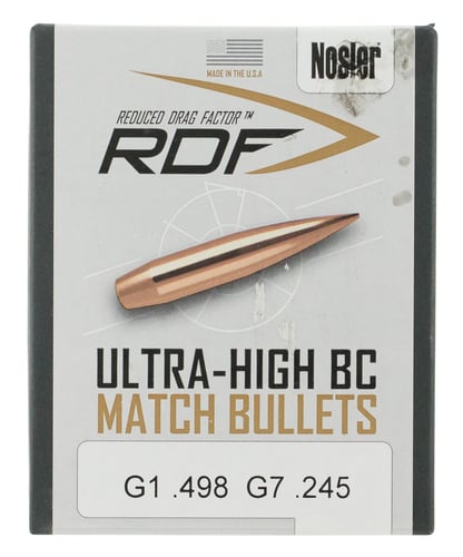 Nosler 53441 RDF Match 22 Cal .224 85 gr Hollow Point Boat Tail/ 100 Per Box