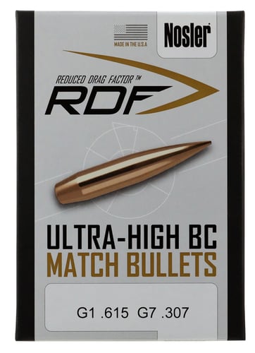 Nosler 54722 RDF Match 6.5 Creedmoor .264 130 gr Hollow Point Boat Tail/ 500 Per Box