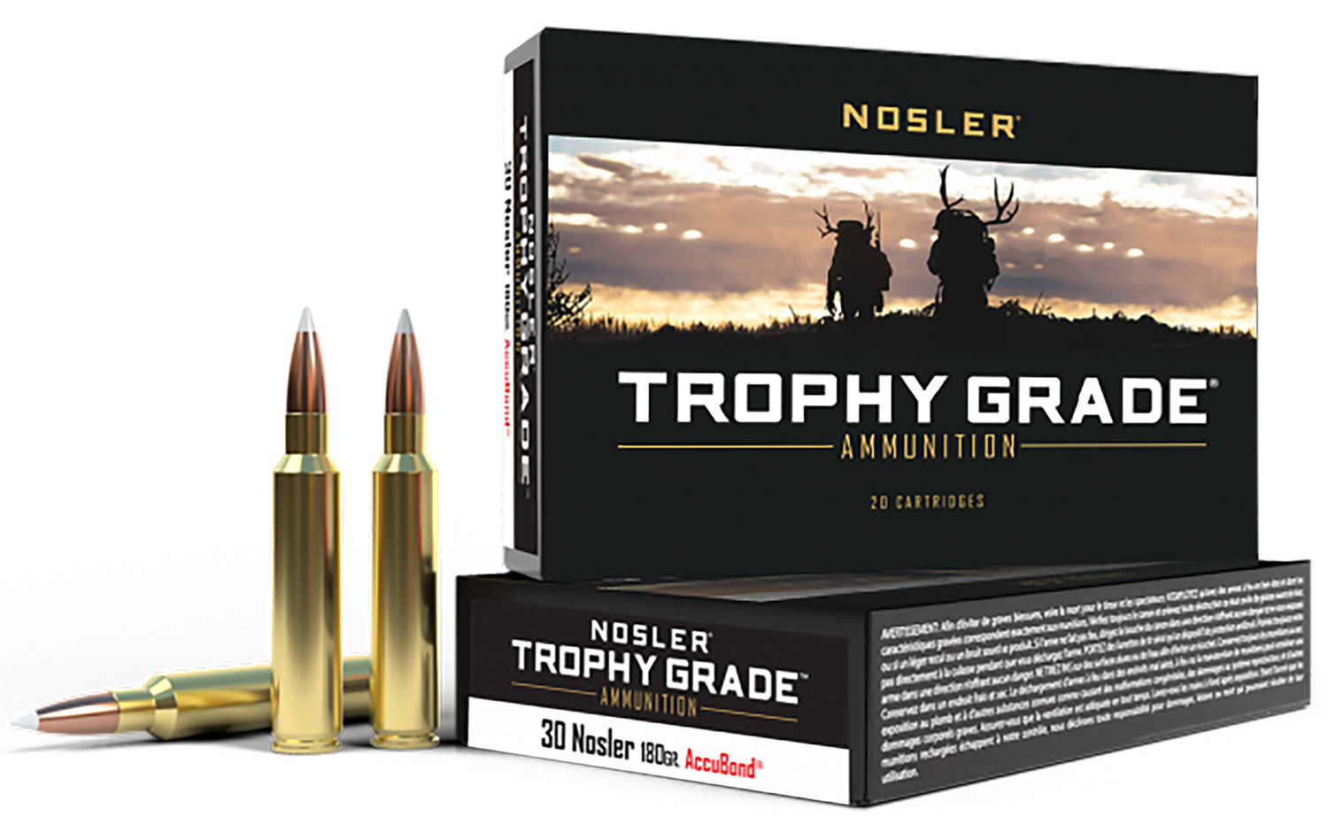 NOSLER TROPHY GRADE 30 NOSLER 180GR ACCUBOND 20RD 10BX/CS