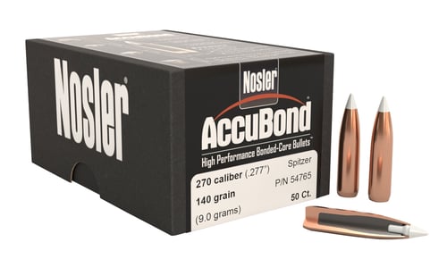 NOSLER BULLETS 270 CAL .277 140GR ACCUBOND 50CT