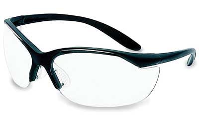 Howard Leight R01535 Uvex Vapor II Shooting Glasses Adult Clear Lens Anti-Fog Polycarbonate Black Frame