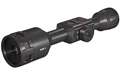 ATN TIWST4381A Thor 4 384 Thermal Rifle Scope Black Anodized 1.25-5x Multi Reticle 384x288, 60Hz Resolution Features Rangefinder
