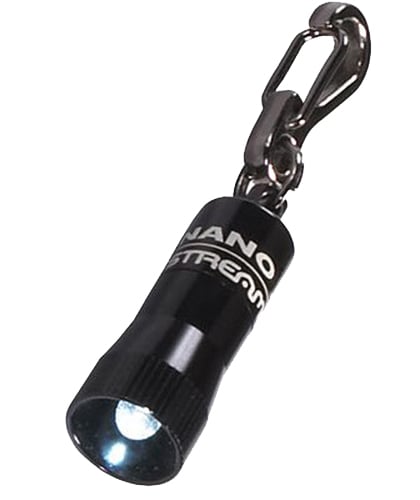 Streamlight 73001 Nano Light Flashlight  Black Anodized 10 Lumens White LED