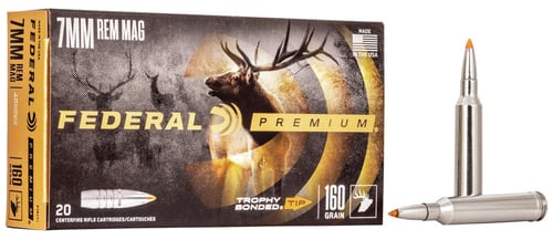 Federal PR7TT1 Premium  7mm Rem Mag 160 gr Trophy Bonded Tip 20 Per Box/ 10 Case
