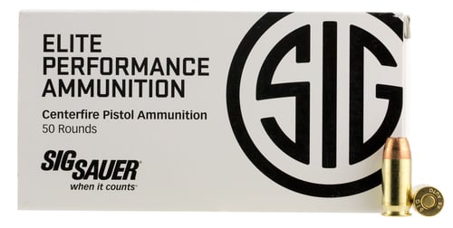 Sig Sauer E45AP150 Elite Performance  45 ACP 200 gr V Crown Jacketed Hollow Point 50 Per Box/ 20 Case