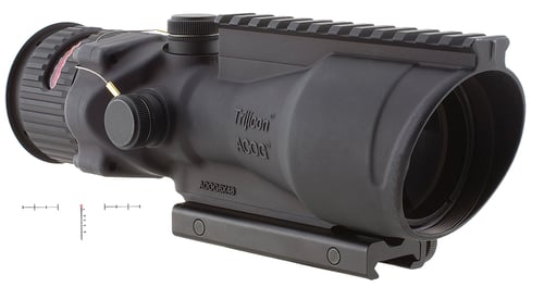 Trijicon 100006 ACOG  Black Hardcoat Anodized 6x 48mm Illuminated Red Chevron 50 BMG Reticle