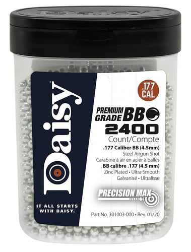 Daisy 980024-446 PrecisionMax Premium 177 Zinc Plated Steel 2400 Per Bottle