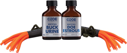 Code Blue OA1074 Blue Double Drag Combo Deer Attractant Doe In Estrus/Buck Urine 2 oz Double Drag System