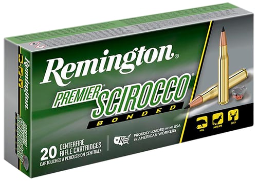 Remington Ammunition 27936 Premier Scirocco Bonded 300 RUM 180 gr Swift Scirocco Bonded 20 Per Box/ 10 Cs