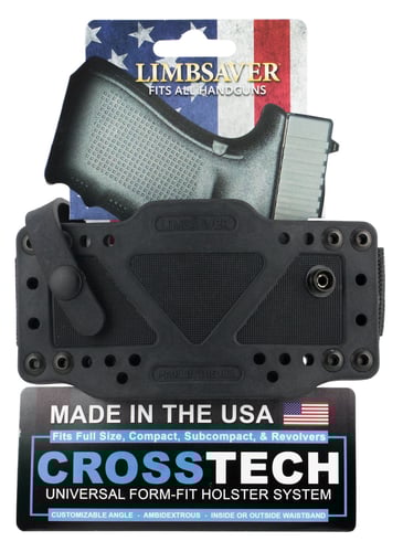 Limbsaver 12506 CrossTech  IWB/OWB Black Polymer Belt Clip/Strap Fits Universal Handgun Ambidextrous | 697438125063