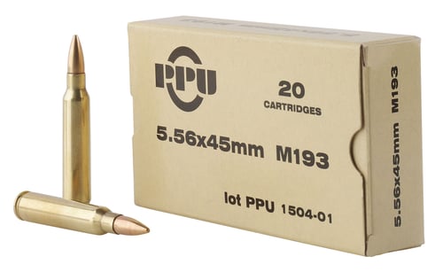 PPU PPN5561 Rifle Ammo 5.56x45 M193 (20rds)