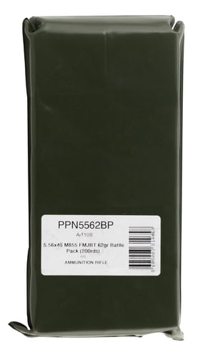 PPU PPN5562BP Mil-Spec  5.56x45mm NATO 62 gr Full Metal Jacket Boat-Tail (FMJBT) 200 Bx/ 5 Cs