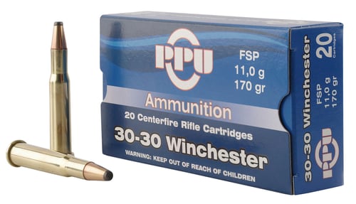 PPU PP30302 Standard Rifle  30-30 Win 170 gr Flat Soft Point 20 Per Box/ 10 Case