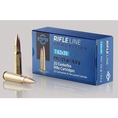 PPU PP76239F Rifle Ammo 7.62x39 FMJ 123gr, 20 Rnd