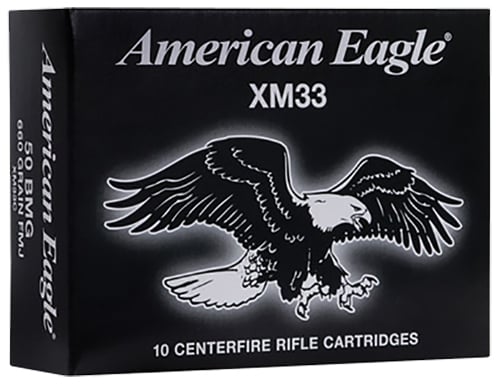 Federal XM33C American Eagle Rifle 50 Browning Machine Gun (BMG) 660 GR Full Metal Jacket 10 Bx/ 10 Cs