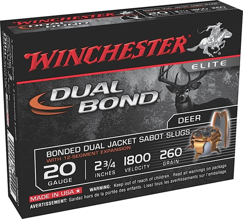 Winchester SSDB20 Elite Dual Bond Sabot Slugs 20 GA, 2-3/4 in