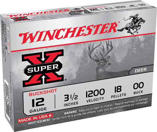 Winchester XB12300VP Super-X Shotgun Ammo 12 GA, 3 in, 00B, 15