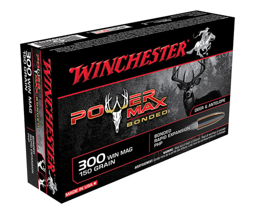 Winchester X30WM1BP Super-X Rifle Ammo 300 WIN, Power Max Bonded, 150