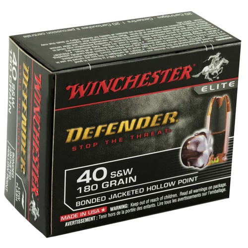 WINCHESTER SUPREME ELITE 40 SW 180GR PDX1 DEF 20RD 10BX/CS