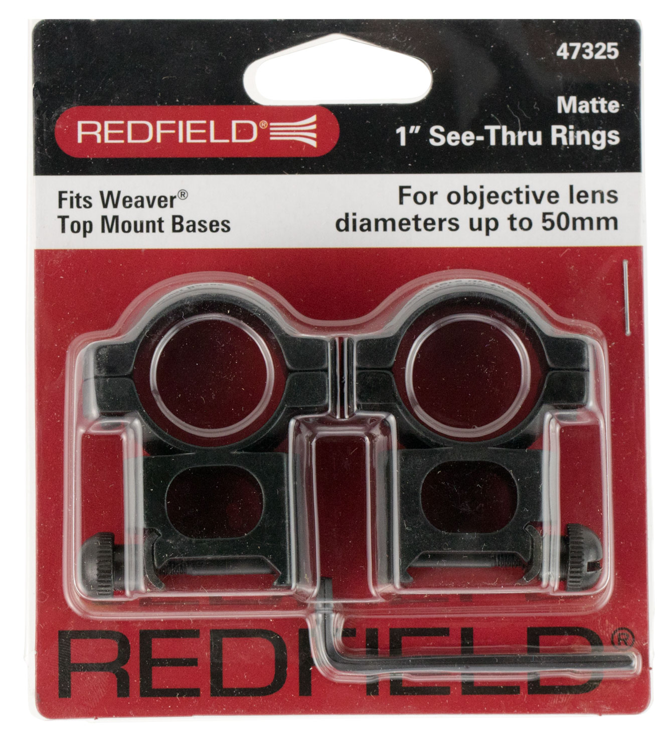 Redfield Mounts 47325 See-Thru Scope Ring Set 1