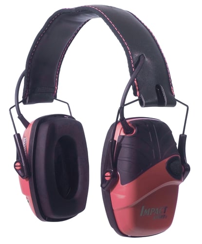 Howard Leight R02523 Impact Sport Electronic Muff 22 dB Over the Head Pink/Black Adult 1 Pair