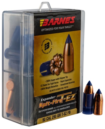 Barnes Bullets 30592 Spit-Fire T-EZ Muzzleloader 50 Cal Spit Fire T-EZ FB 290 gr 15rd Box
