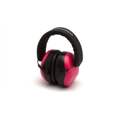 RET VENTURE PASS EARMUFFS PINK 25 DBVG80 Series Earmuff Pink - NRR 25dB / SNR 32dB - NRR 37dB when worn with earplugs - Low profile design - Soft foam ear cups - Fold-away padded headband - Available in a box or freestanding/hanging clamshell - Custom imprinting availableble in a box or freestanding/hanging clamshell - Custom imprinting available