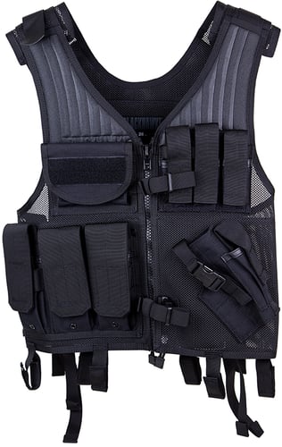 Blackhawk 30EV26BK Omega Elite Pistol Vest Black Nylon Mesh