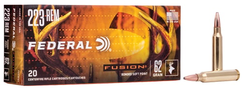 Fusion F223FS1 Rifle Ammo 223 REM 62 Grains, 3000 fps, 20, Boxed