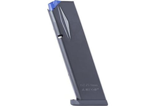 Mec-Gar MGCZ7517AFC Standard  Blued w/ Anti-Friction Coating Detachable 17rd 9mm Luger for CZ 75B/Shadow 2/75 SP-01/Shadow 85B