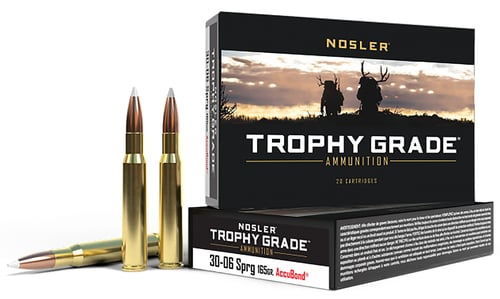 Nosler 60057 Trophy Grade  30-06 Springfield 165 gr Nosler AccuBond 20 Per Box/ 10 Case