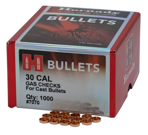 Hornady 7070 Crimp-On Gas Checks 30 Cal Cast Bullets/ 1000 Per Box