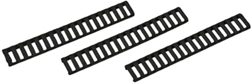 Ergo 4373BK Low-Pro Ladder Rail Covers Rifle 18 Slot Black Rubber 3 Pack