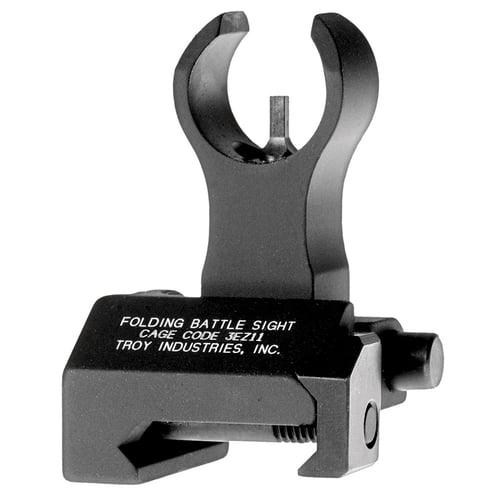 Troy Ind FBSFHBT00 BattleSight Front Folding HK AR-15/M4/M16 Aluminum Black