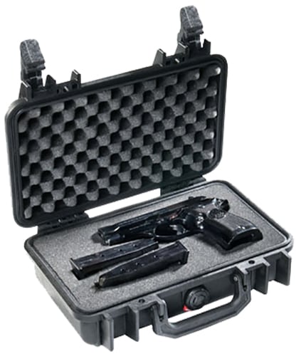 Pelican 1170000110 Protector Case Black Polypropylene Holds Handgun