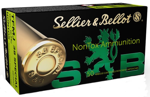 Sellier & Bellot SB38NT Handgun Non-Tox  38 Special 158 gr Total Full Metal Jacket 50 Per Box/ 20 Case