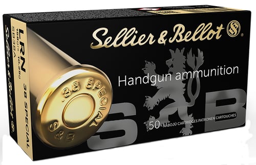 Sellier & Bellot Pistol & Revolver Ammo .38 Special 158 gr LRN 50/Box