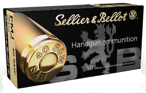 Sellier & Bellot SB40B Handgun  40 S&W 180 gr Full Metal Jacket 50 Per Box/ 20 Case
