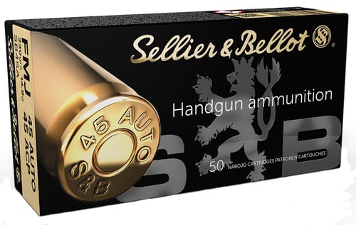 Sellier & Bellot Pistol & Revolver Ammo .45 Auto 230 gr FMJ 50/Box