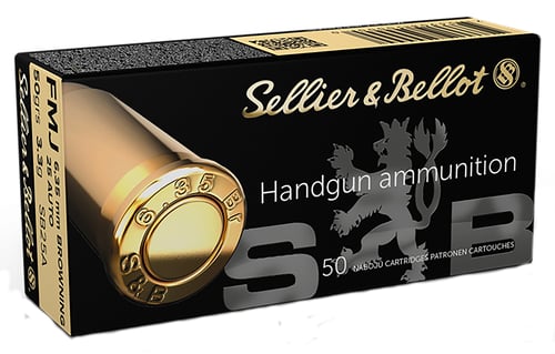 Sellier & Bellot Pistol & Revolver Ammo .25 Auto 50 gr FMJ 50/Box