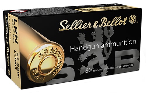 Sellier & Bellot SB32SWLA Handgun  32 S&W Long 100 gr Lead Round Nose 50 Per Box/ 30 Case