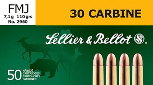 Sellier & Bellot SB30A Rifle  30 Carbine 110 gr Full Metal Jacket 50 Per Box/ 20 Case