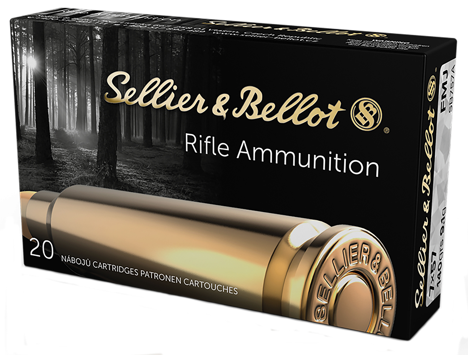 Sellier & Bellot SB757A Rifle  7x57mm Mauser 140 gr Full Metal Jacket 20 Per Box/ 20 Case