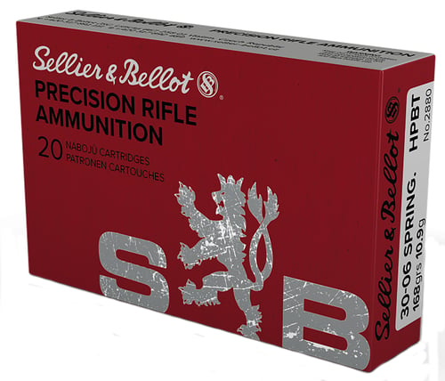 Sellier & Bellot SB3006D Rifle  30-06 Springfield 168 gr Hollow Point Boat Tail 20 Per Box/ 20 Case