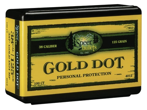 Speer 4012 Gold Dot Personal Protection 38 Cal .357 125 gr Hollow Point 100 Per Box/ 5 Case