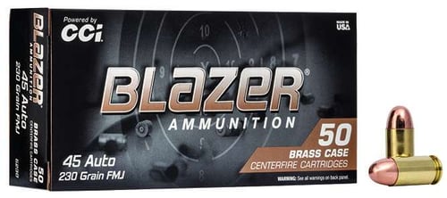 CCI BLAZER BRASS 45 ACP 230GR FMJ 50RD 20BX/CS