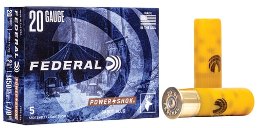 POWER-SHOK 20GA 2.75IN MAX OT 5RD/BXPower-Shok Sabot Slugs 20 gauge - 2 3/4