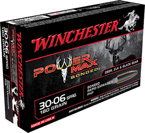 Winchester X30064BP Super-X Rifle Ammo 30-06 SPR, Power Max Bonded