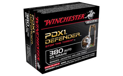 Winchester Ammo S380PDB Defender  380 ACP 95 gr Bonded Jacket Hollow Point 20 Per Box/ 10 Case