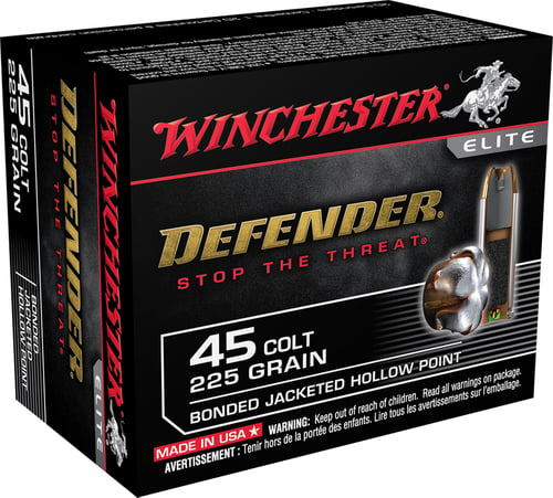 WINCHESTER SUPREME ELITE 45 LC 225GR PDX1 BONDED 20RD 10BX/CS